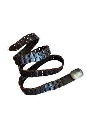 GAP Brown Leather Notch Belt One Size